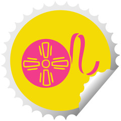Obraz premium circular peeling sticker cartoon movie tape