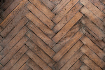 wooden old floor herringbone
