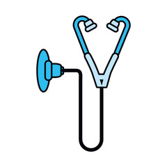 stethoscope medical tool isolated icon