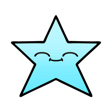 gradient shaded cartoon star fish