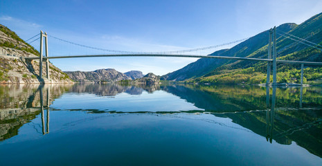 bridge at the entrance to the Lyse Fjord near Stavanger, southern Norway
