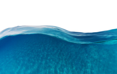 Water wave isolated on white background