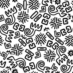 Seamless aztec vector pattern.