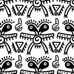 Seamless aztec vector pattern.