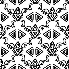 Seamless aztec vector pattern.