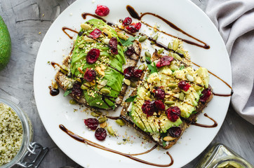 Healthy avocado toasts