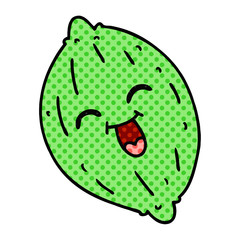 cartoon of a happy lemon