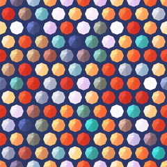Seamless geometric pattern with umbrellas. Geometric colorful background.