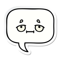 Fototapeta premium sticker of a cute cartoon speech bubble