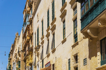 Fototapeta na wymiar VALLETTA, MALTA - June 28, 2017: antique city building in Valletta,Malta Europe