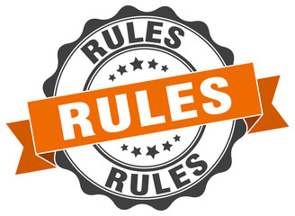 rules stamp. sign. seal