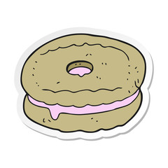 sticker of a cartoon biscuit