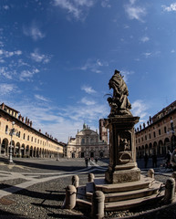 Naklejka premium Vigevano - Italy, Piazza Ducale and the cathedral dedicated to Saint Ambrogio