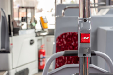 STOP button inside the bus