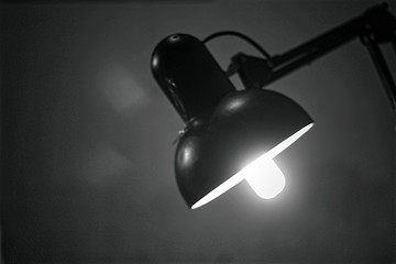 lamp isolated on black background