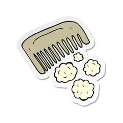 sticker of a cartoon comb
