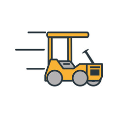 delivery service forklift icon