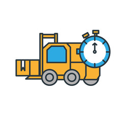 delivery service forklift with chronometer