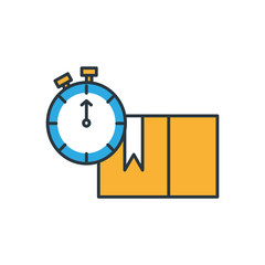 box carton with chronometer timer