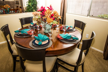 Dining Room Table With Six Place Settings