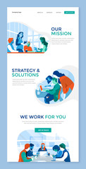 Company about us illustration template