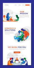 Company about us illustration template