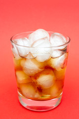 Cold drink with ice.