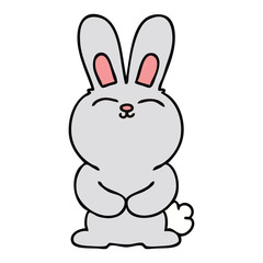 Obraz premium quirky hand drawn cartoon rabbit