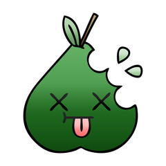 gradient shaded cartoon pear