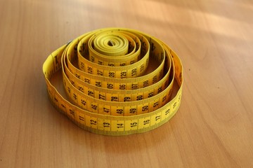  tailor meter on the background of the table