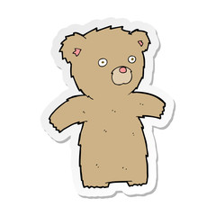sticker of a cartoon teddy bear