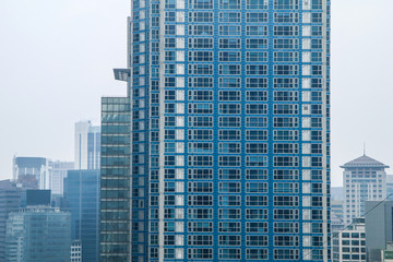 The detail of the office center in Seoul