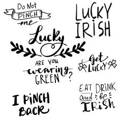 St Patrick s day handwritten quotation poster vector