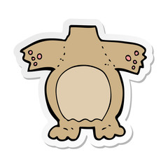 sticker of a cartoon teddy bear body