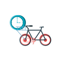 bicycle vehicle with clock time