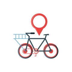 bicycle vehicle with pin location