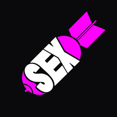 vector illustration of a sex bomb