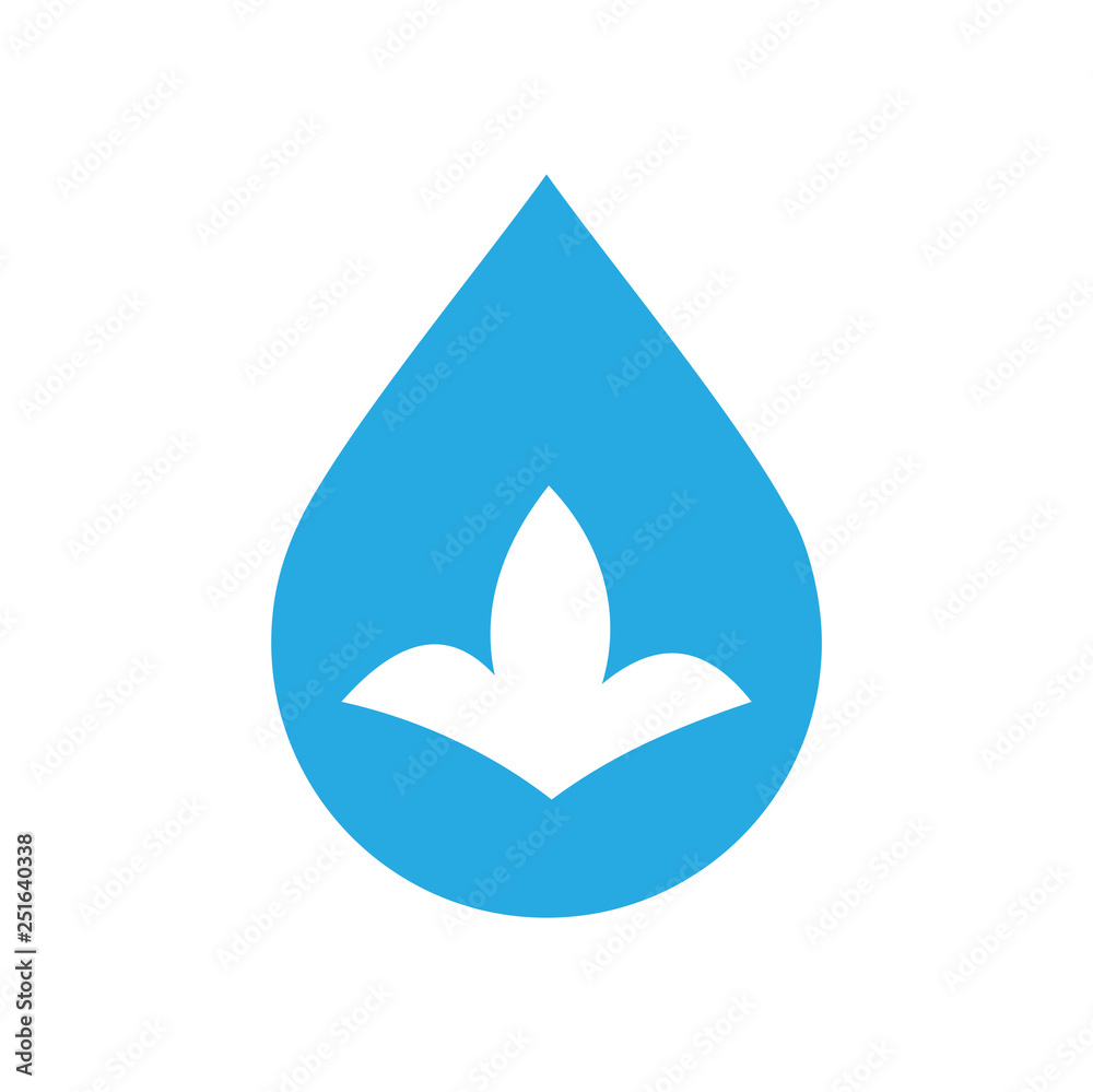 Poster drop water icon on white background for graphic and web design, modern simple vector sign. internet 