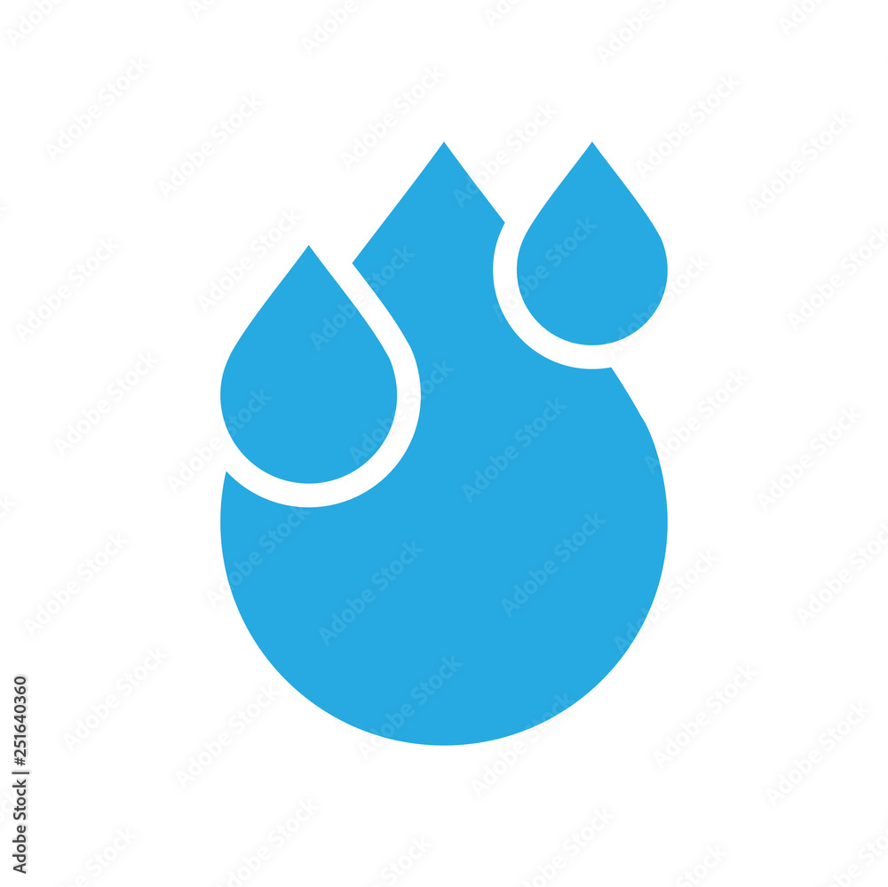 Poster drop water icon on white background for graphic and web design, modern simple vector sign. internet 