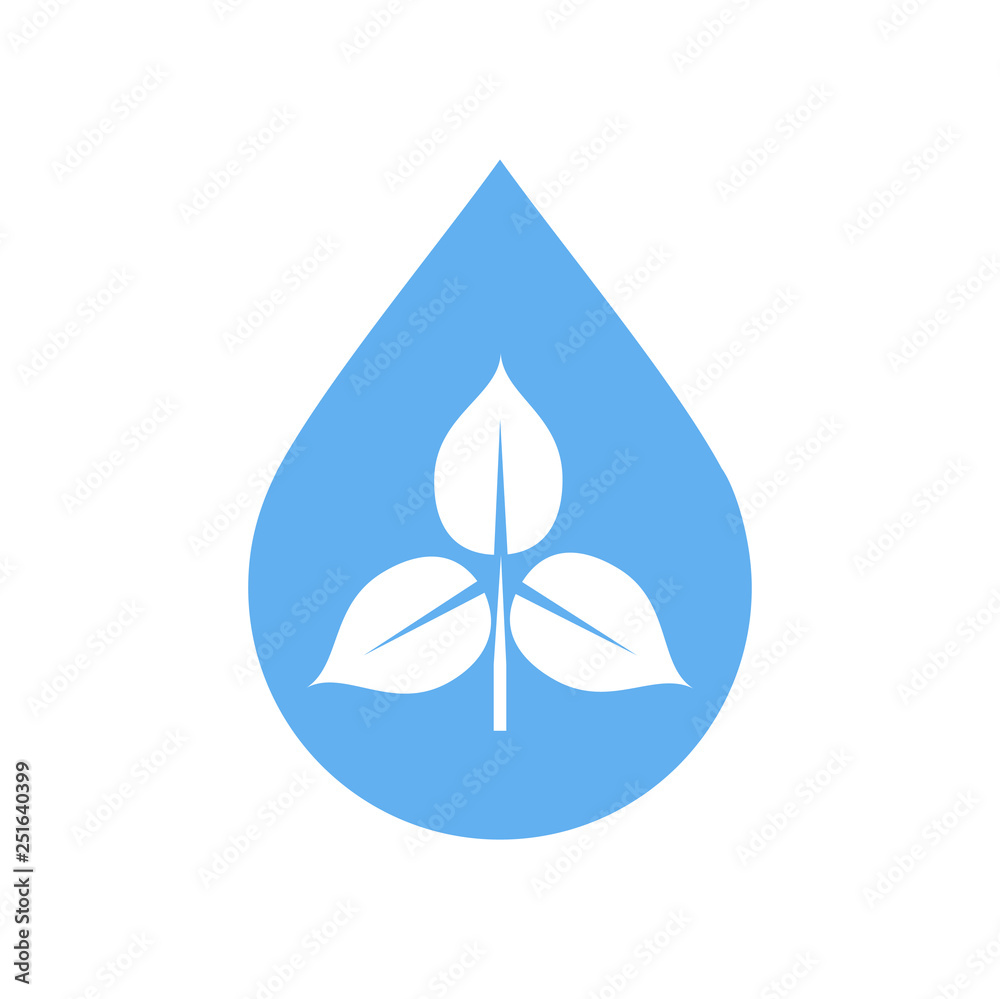 Poster drop water icon on white background for graphic and web design, modern simple vector sign. internet 