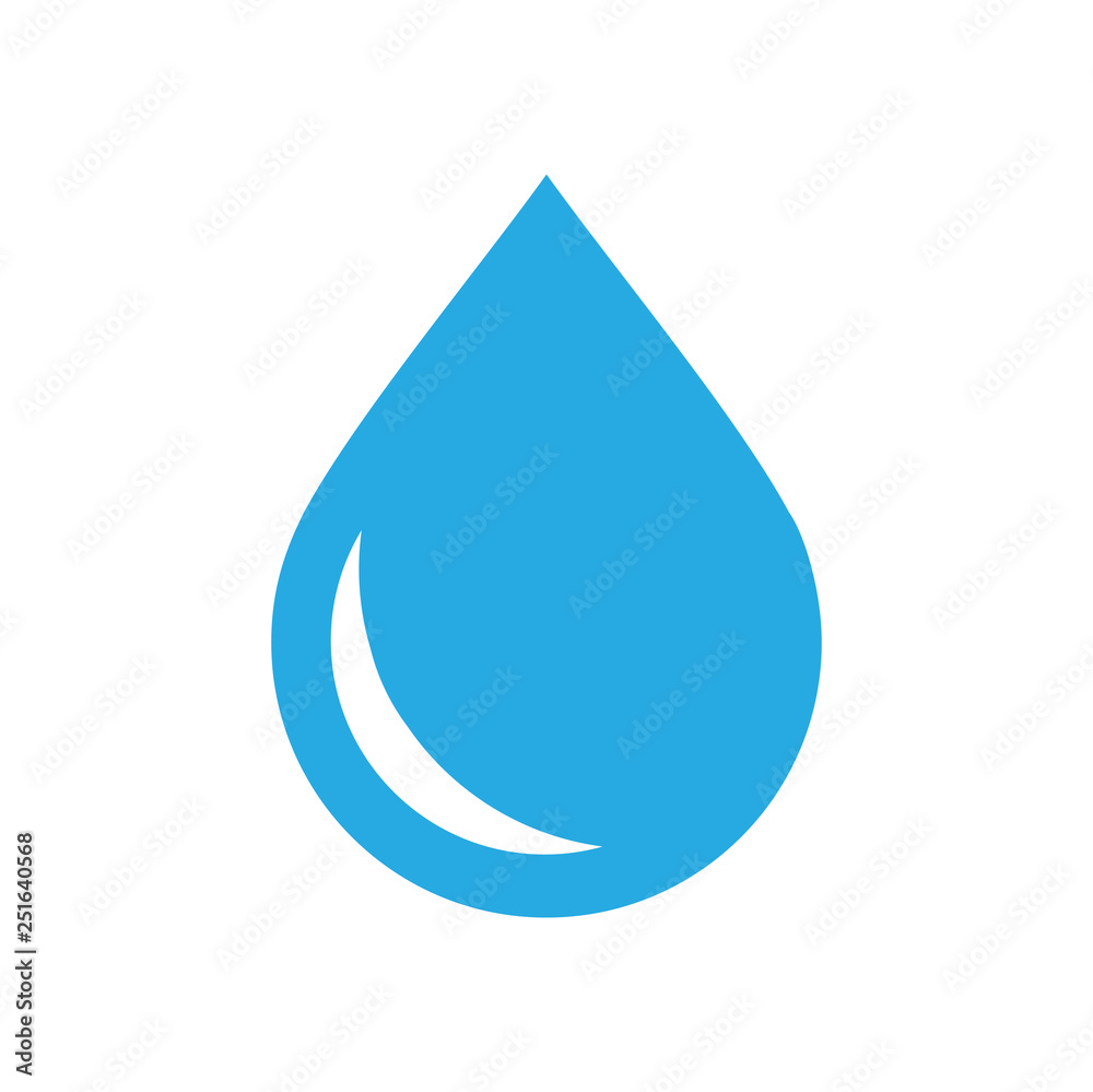 Poster drop water icon on white background for graphic and web design, modern simple vector sign. internet 