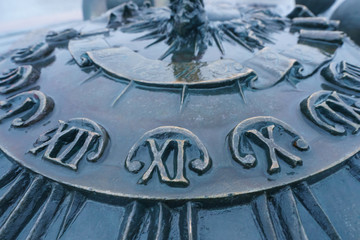 Details of antique classic clock