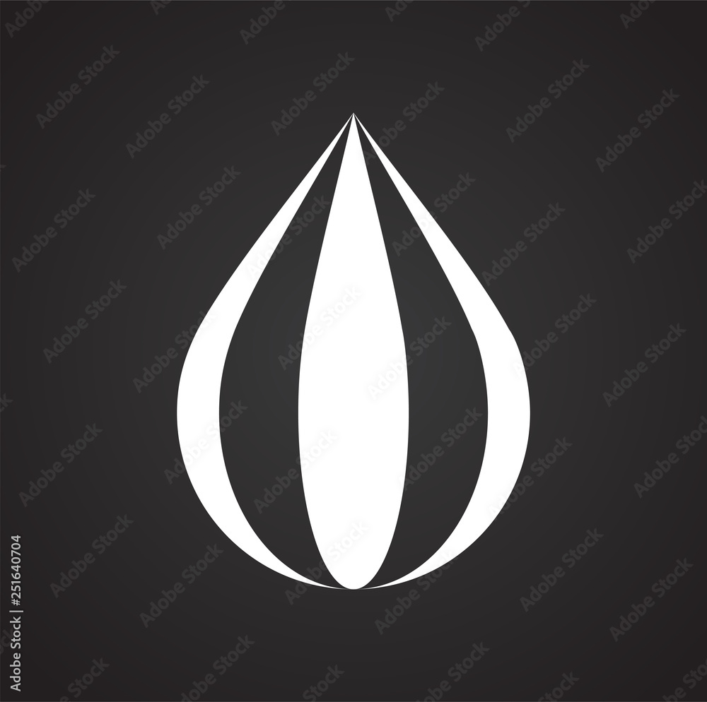 Poster drop water icon on black background for graphic and web design, modern simple vector sign. internet 