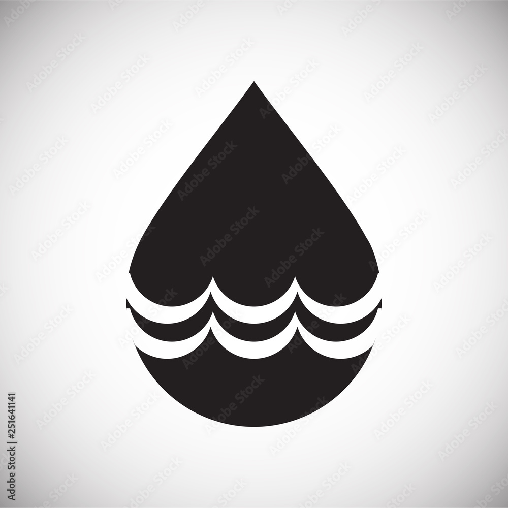 Poster drop water icon on white background for graphic and web design, modern simple vector sign. internet 