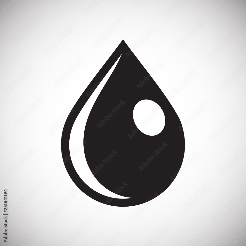 Poster drop water icon on white background for graphic and web design, modern simple vector sign. internet 