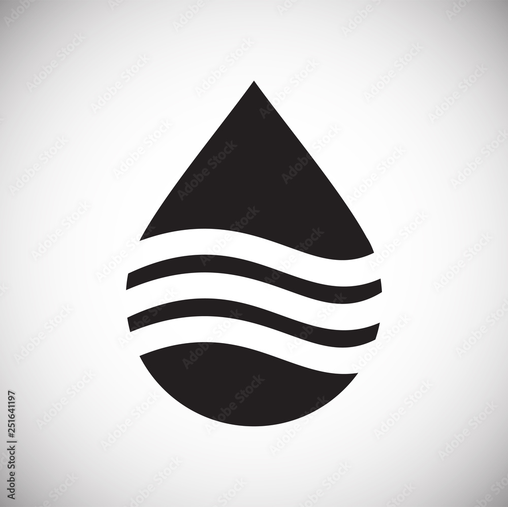 Poster drop water icon on white background for graphic and web design, modern simple vector sign. internet 