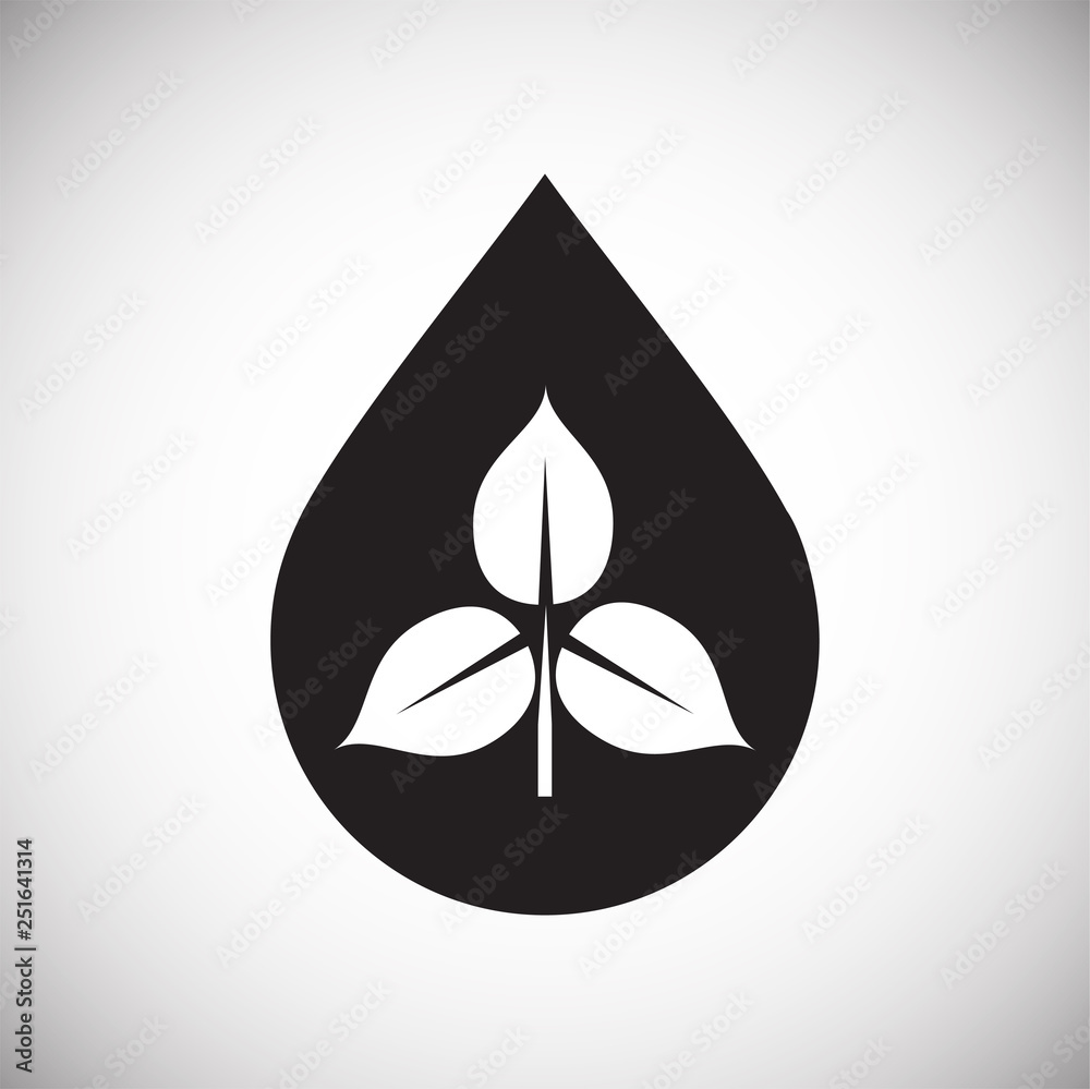 Poster drop water icon on white background for graphic and web design, modern simple vector sign. internet 