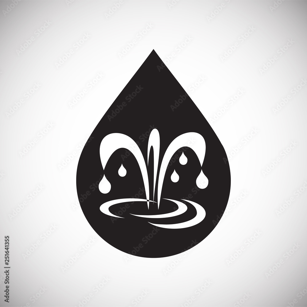 Poster drop water icon on white background for graphic and web design, modern simple vector sign. internet 