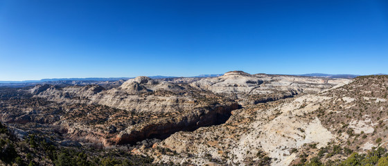 Beautiful Panoramic landscape during a sunny day. Taken in Utah, United States of America.