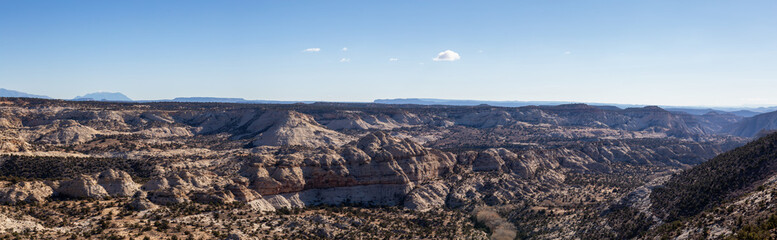 Fototapeta na wymiar Beautiful Panoramic landscape during a sunny day. Taken in Utah, United States of America.